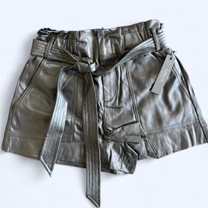 Black Leather Shorts